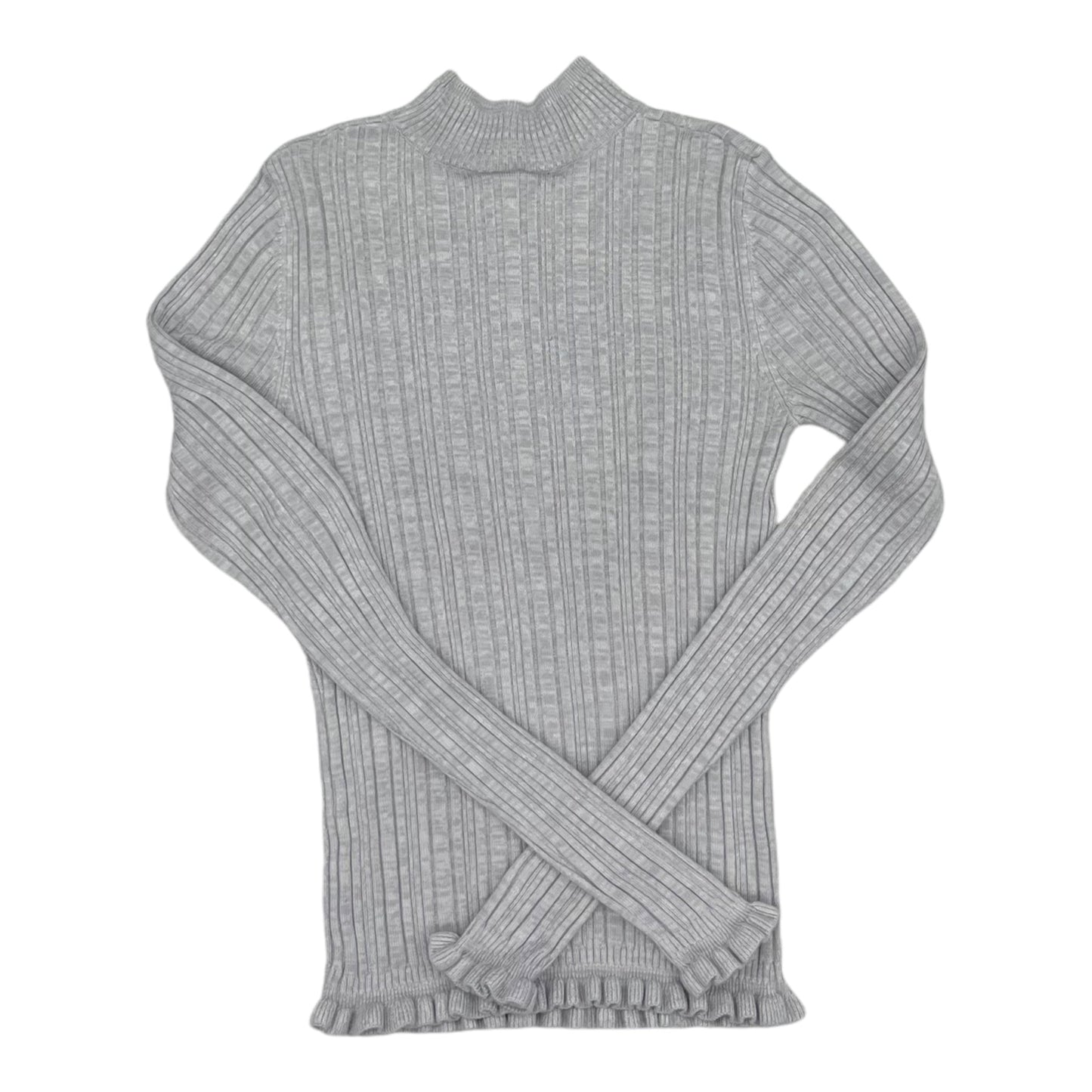 Top 3/4 Sleeve Basic By Christopher And Banks In Grey, Size:Petite L