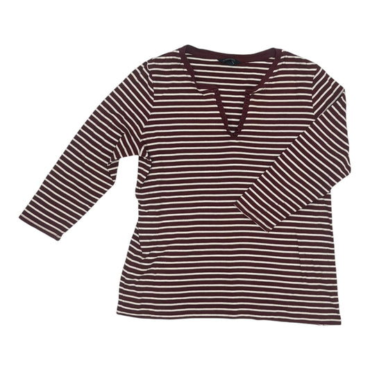 Top 3/4 Sleeve By Lands End In Striped Pattern, Size:L