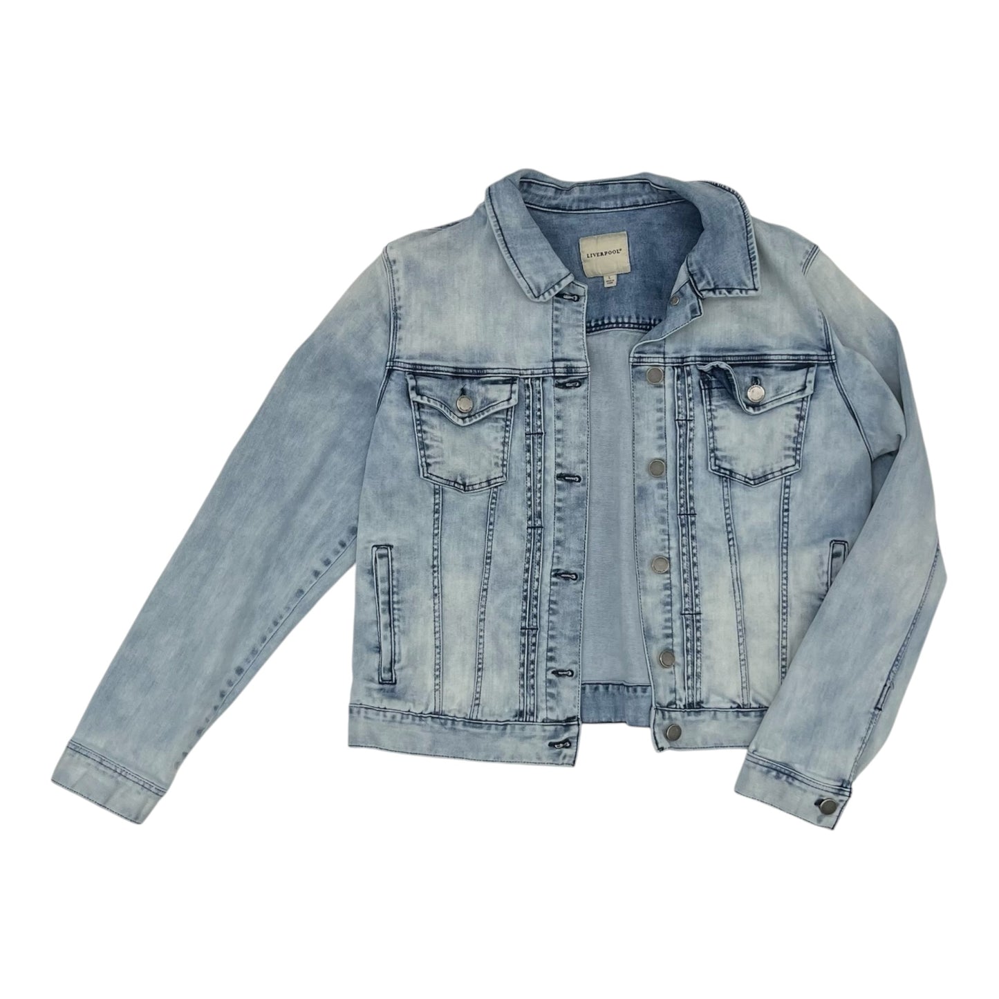 Jacket Denim By Liverpool In Blue Denim, Size:L