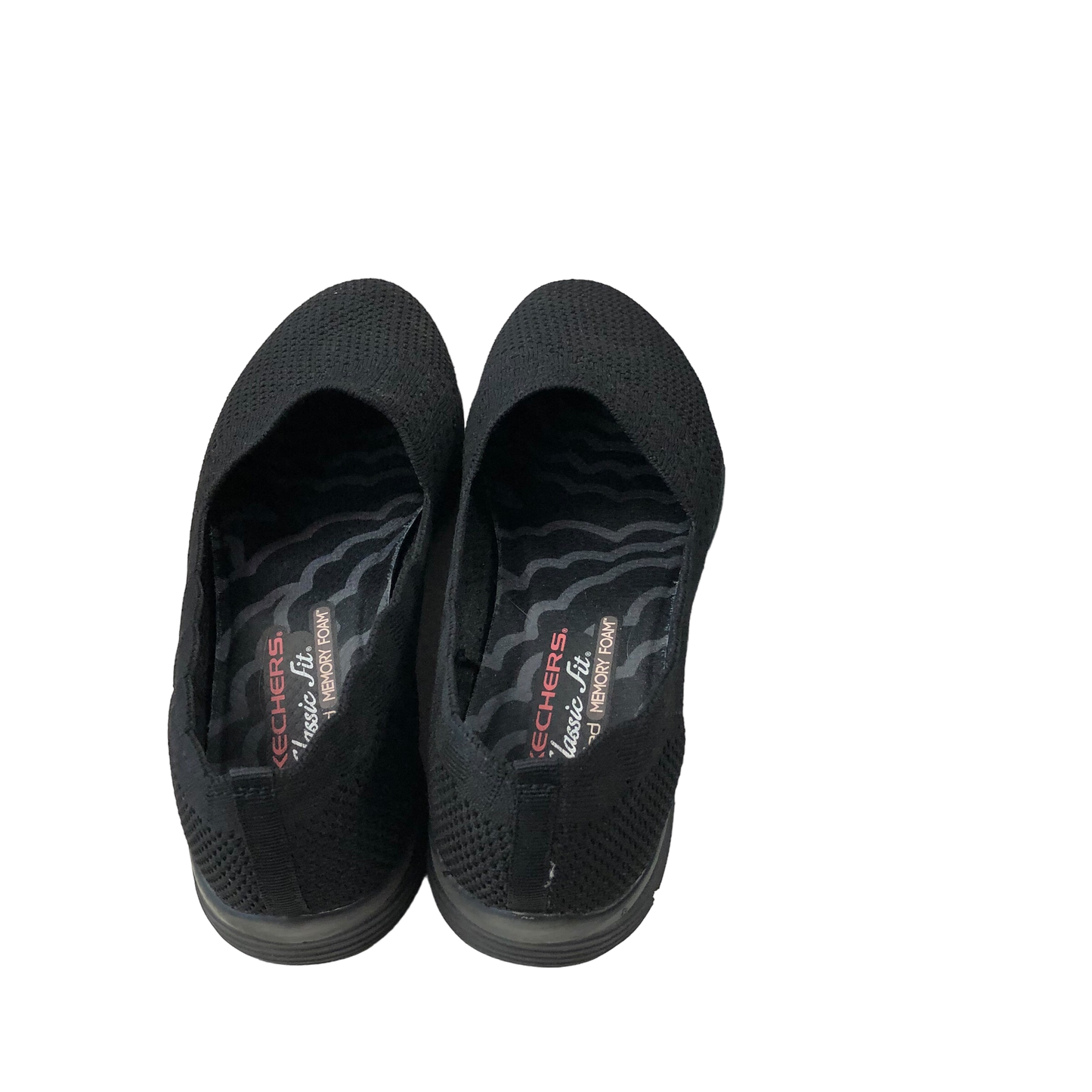 Black Shoes Flats Skechers, Size 7.5