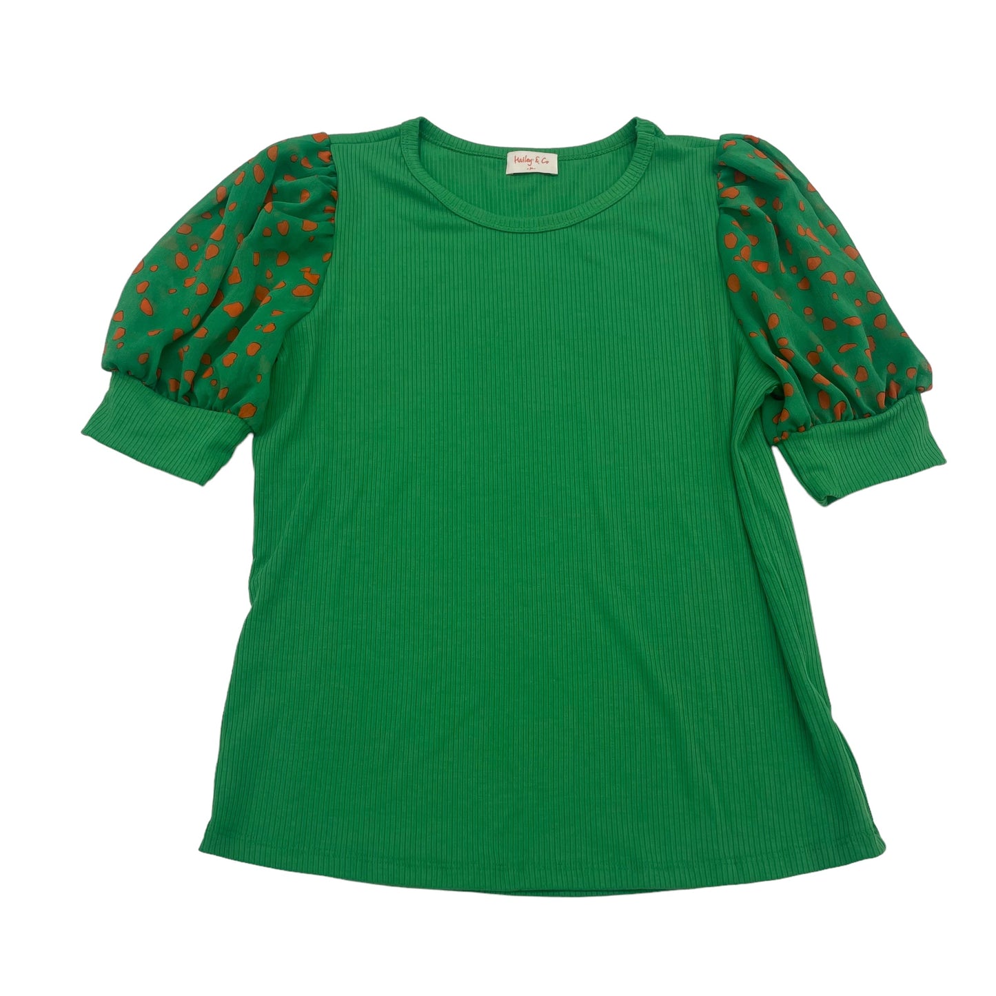 GREEN TOP SS by CLOTHES MENTOR Size:M