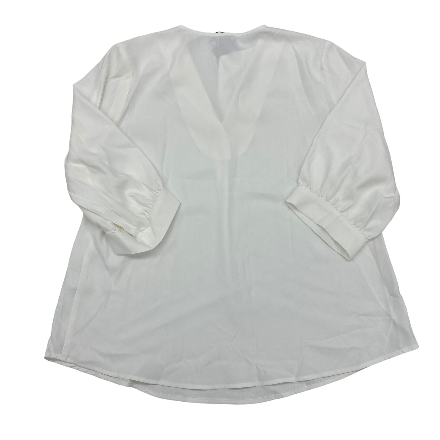 WHITE BLOUSE LS by CLOTHES MENTOR Size:XL