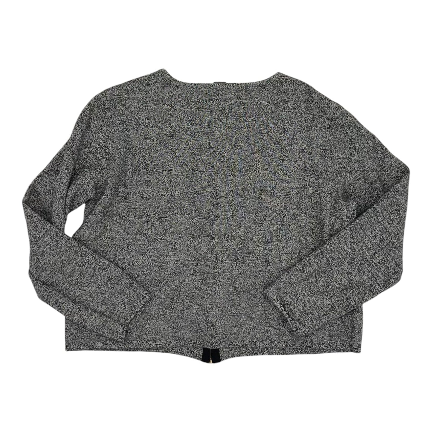 Sweater Cardigan By Ann Taylor In Grey, Size:L