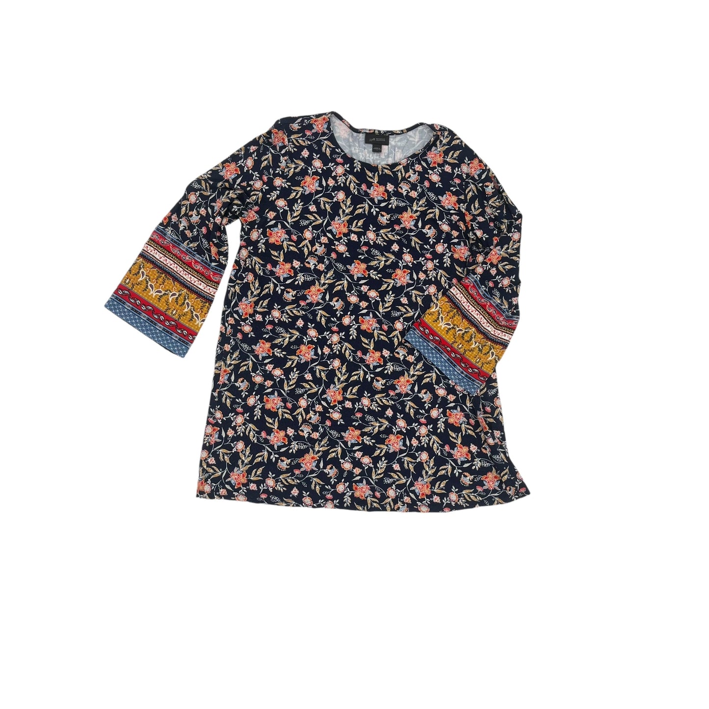 Top 3/4 Sleeve By J. Jill In Navy, Size:S