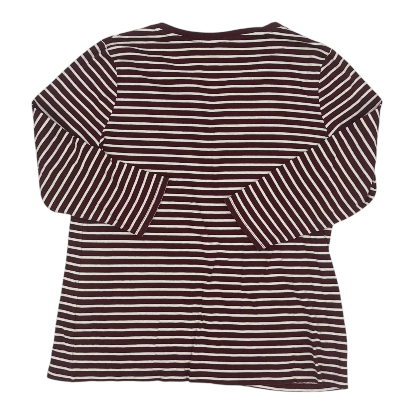 Top 3/4 Sleeve By Lands End In Striped Pattern, Size:L