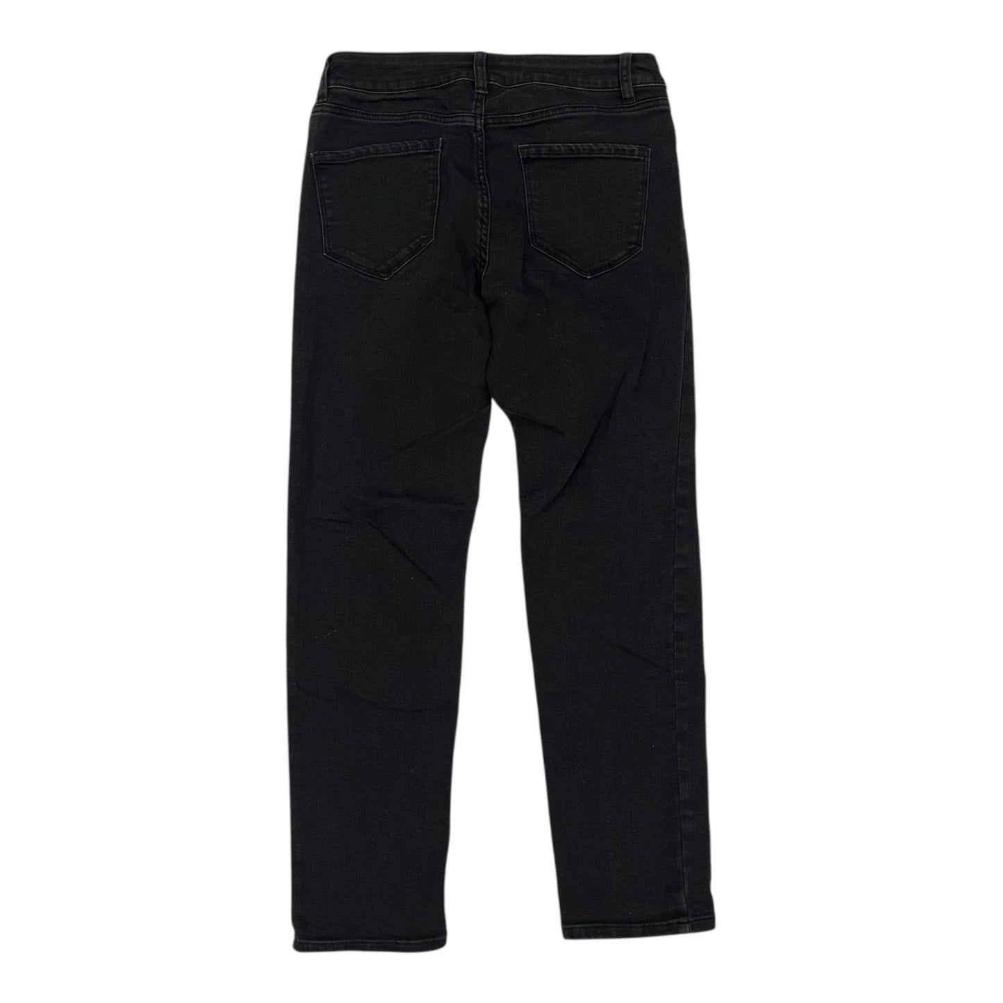 Jeans Straight By Liz Claiborne In Black Denim, Size:2