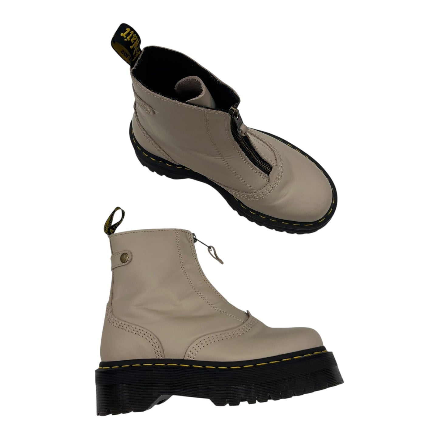 Boots Ankle Flats By Dr Martens In Tan, Size:7