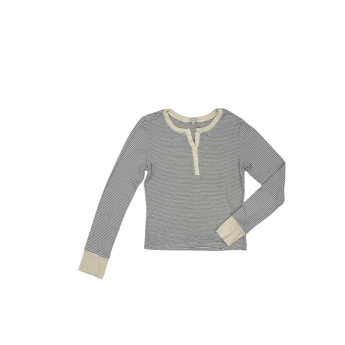 Top Ls By Z Supply In Blue & Cream, Size:L