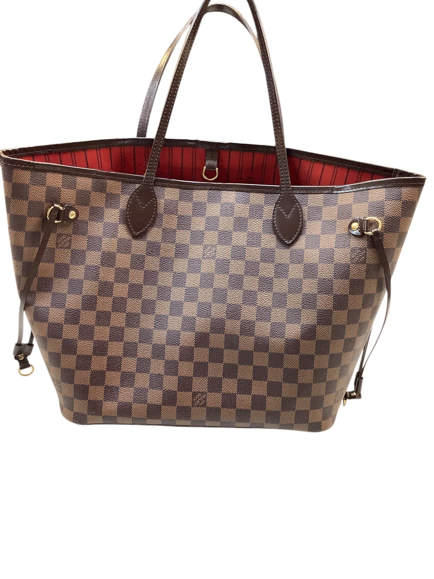 Handbag Luxury Designer By Louis Vuitton In Brown, Size:Large