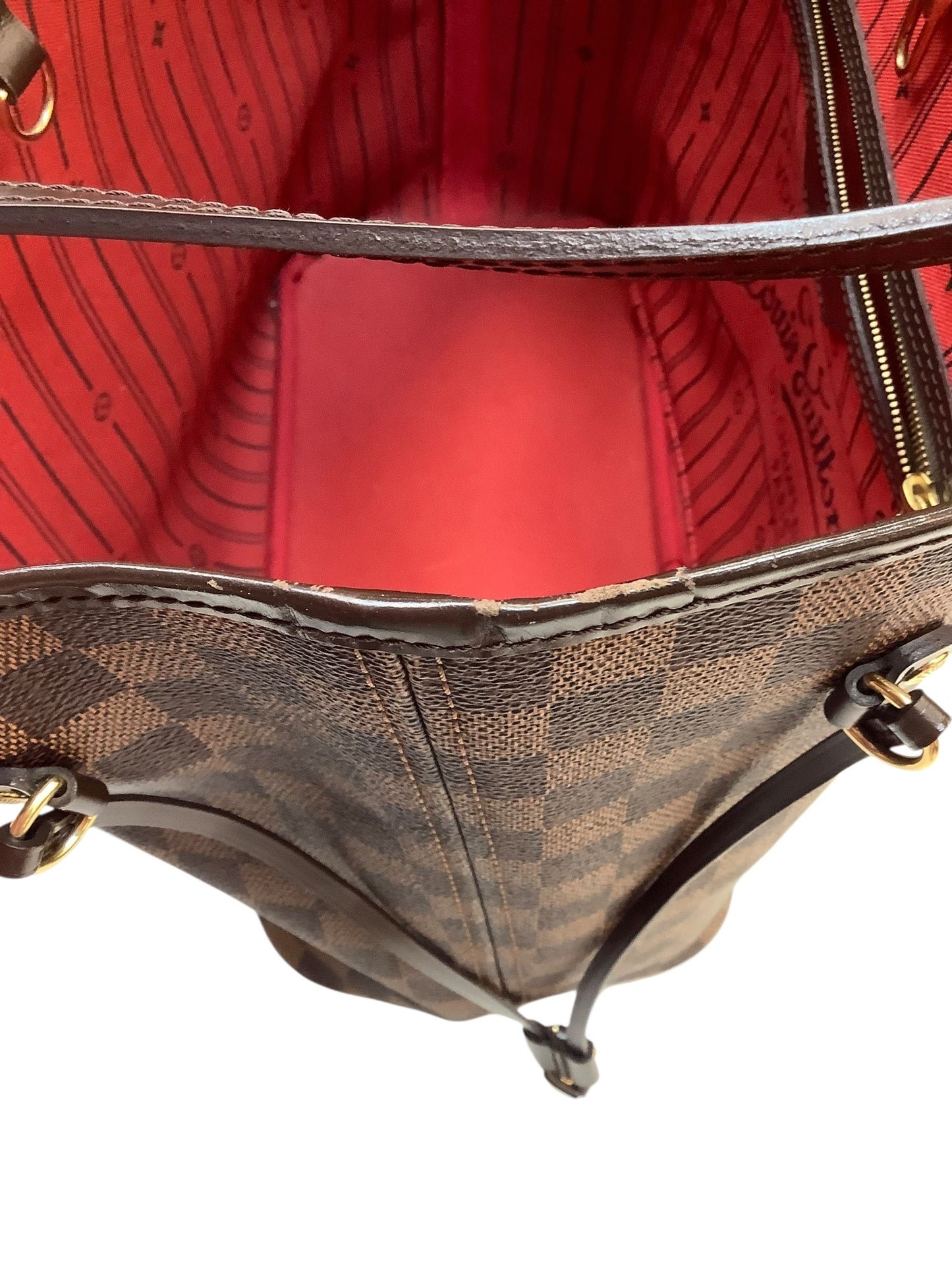 Handbag Luxury Designer By Louis Vuitton In Brown, Size:Large