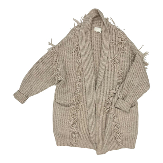 Sweater Cardigan By Anthropologie In Tan, Size:Xs