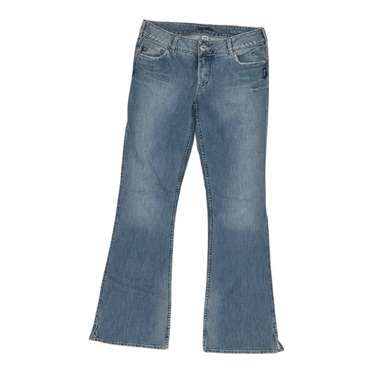 Jeans Boot Cut By Silver In Blue Denim, Size:14