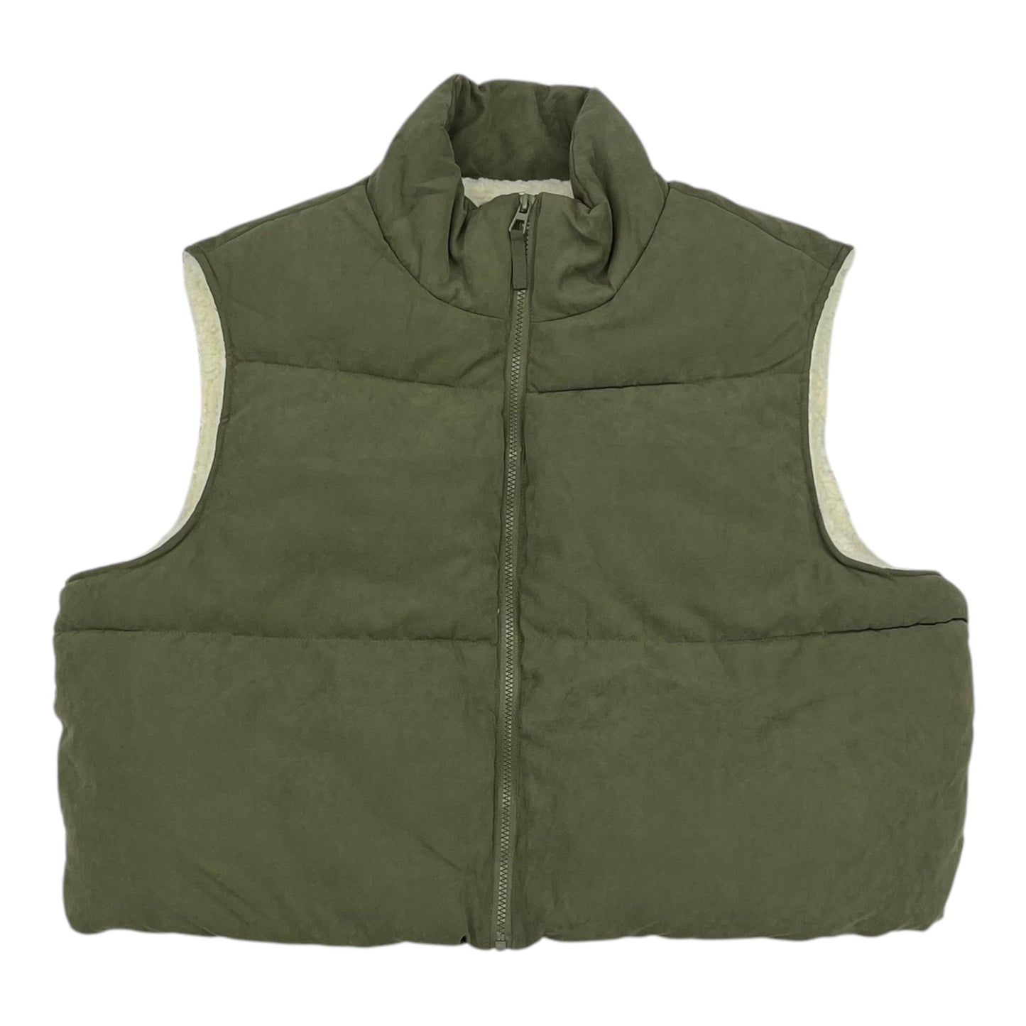 Vest Puffer & Quilted By Fashion Nova In Green, Size:3X