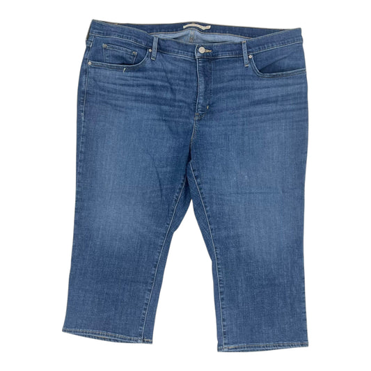 Jeans Cropped By Levis In Blue Denim, Size:24