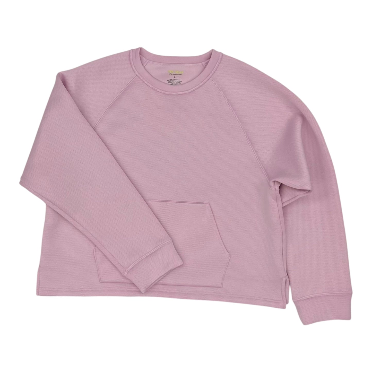 Athletic Sweatshirt Crewneck By Tek Gear In Pink, Size:L