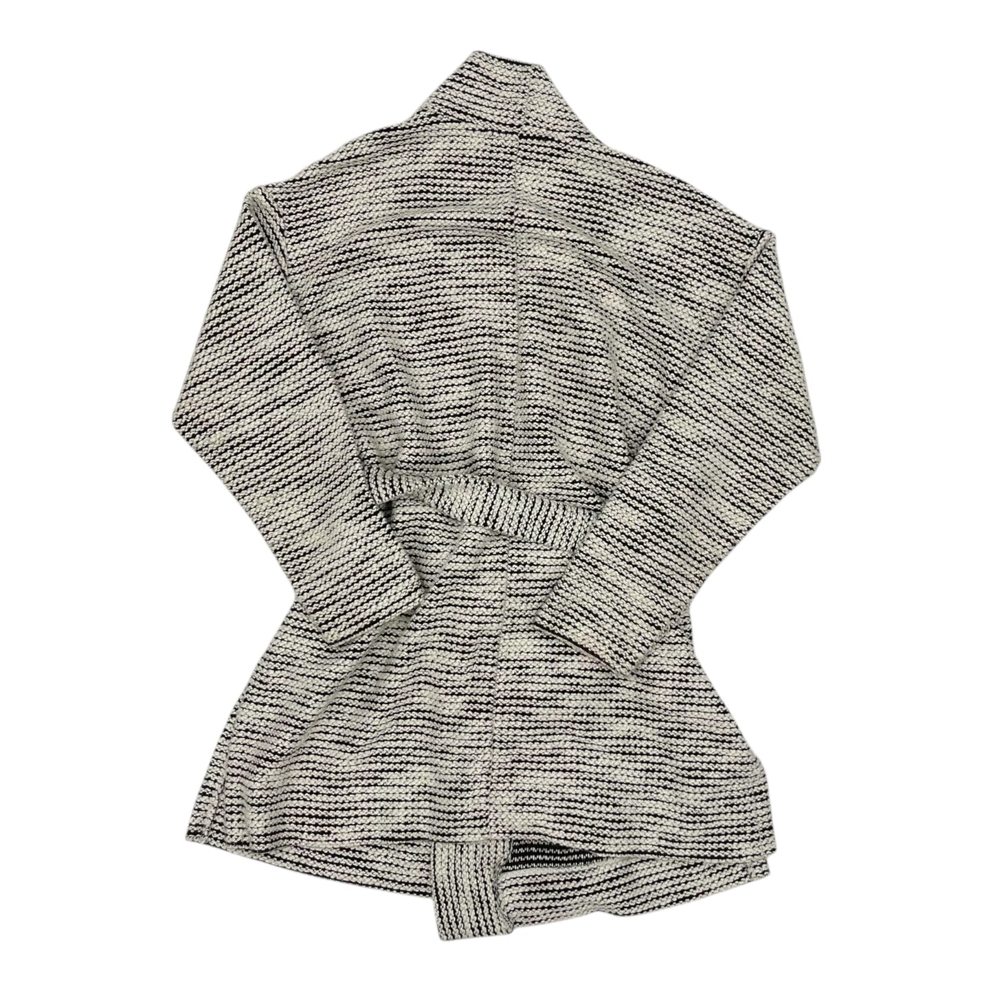 Sweater Cardigan By Loft In Black & Cream, Size:S