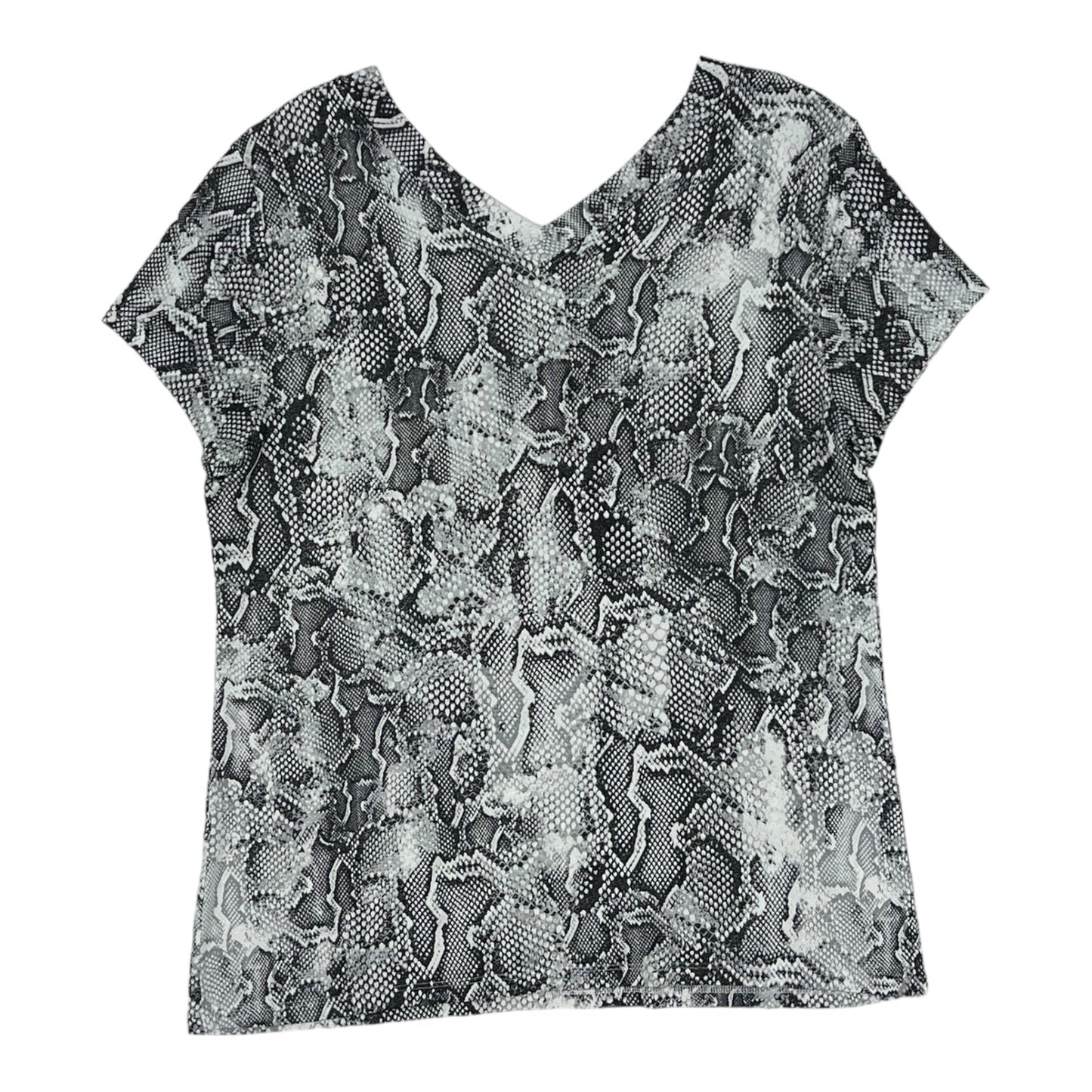 GREY TOP SS by WHITE HOUSE BLACK MARKET Size:L