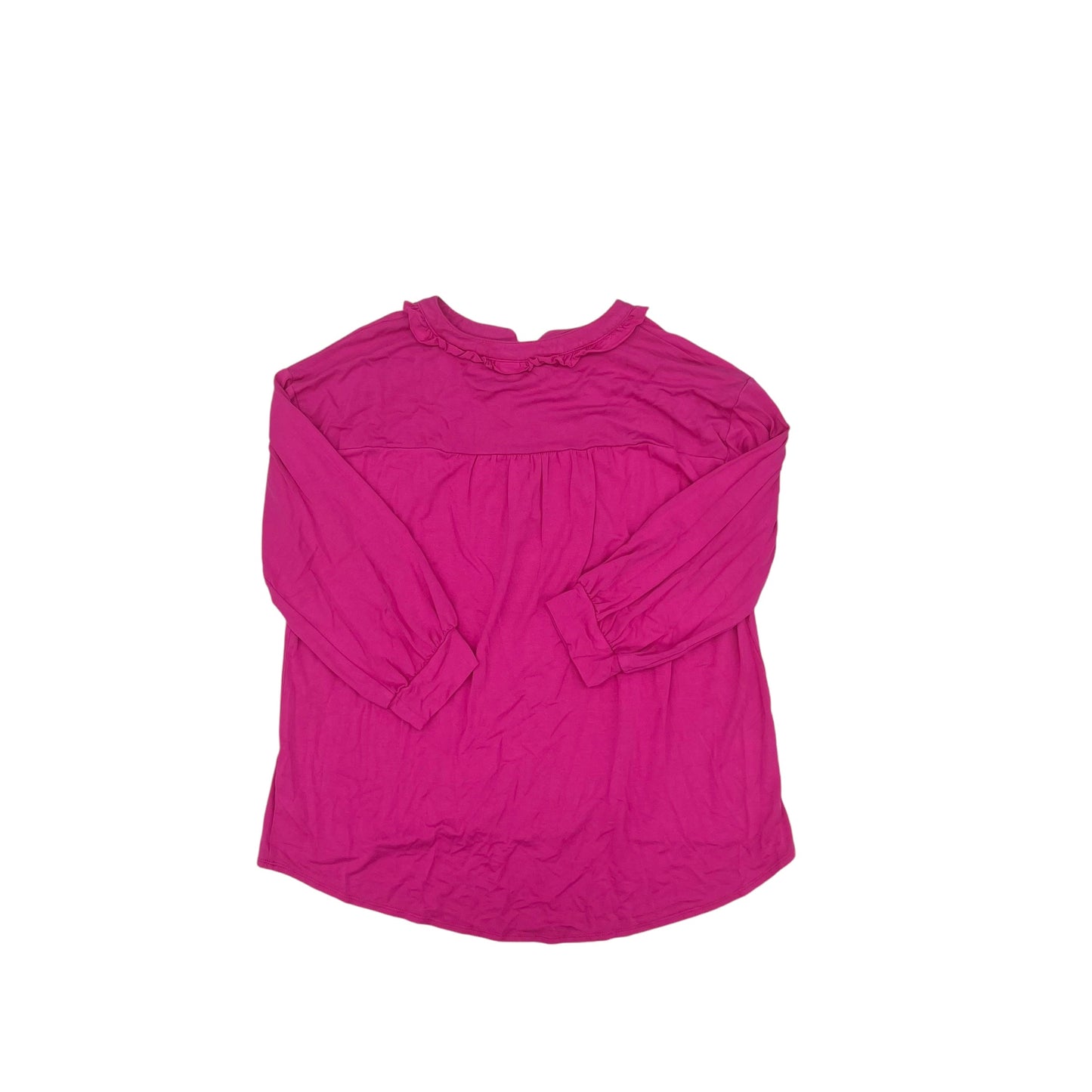 Top 3/4 Sleeve By Crown And Ivy In Pink, Size:Xl