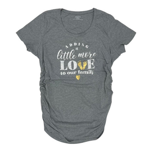 Mat Top Ss By Motherhood In Grey, Size:2X