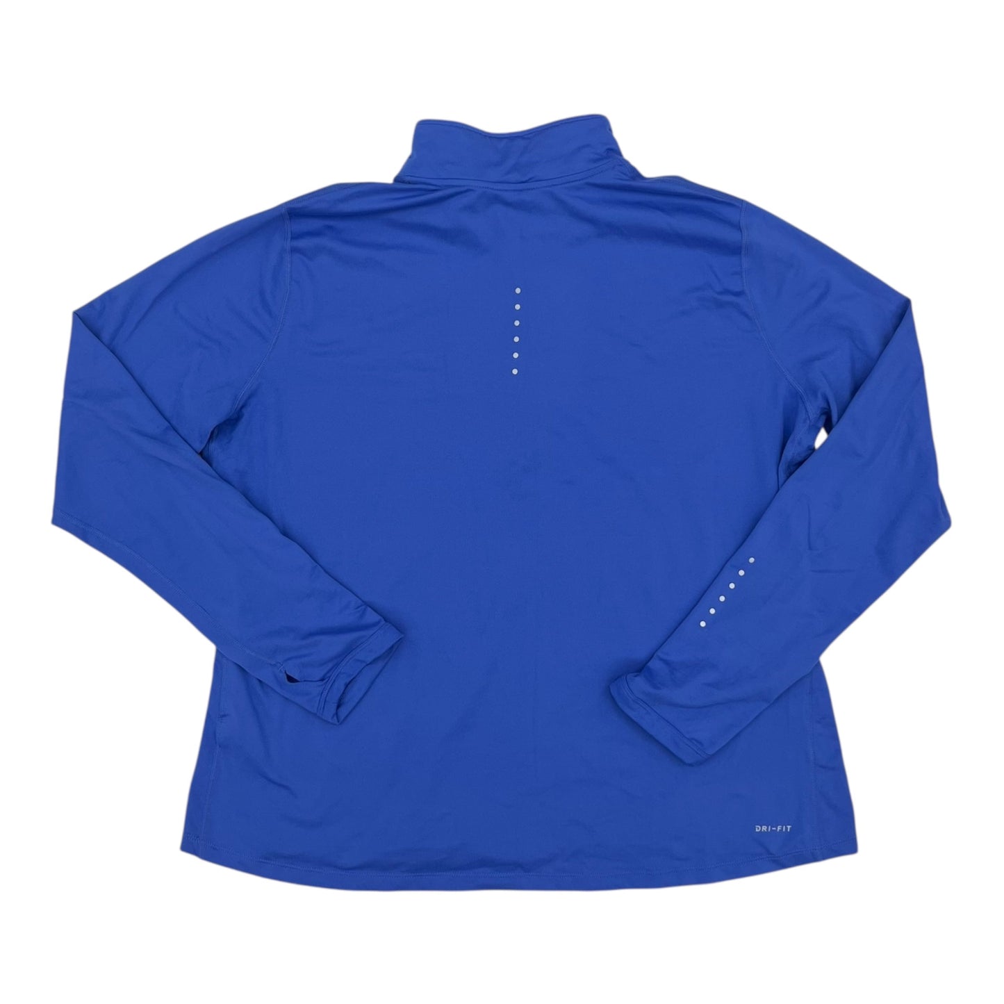 Athletic Top Ls Collar By Nike In Blue, Size:1X