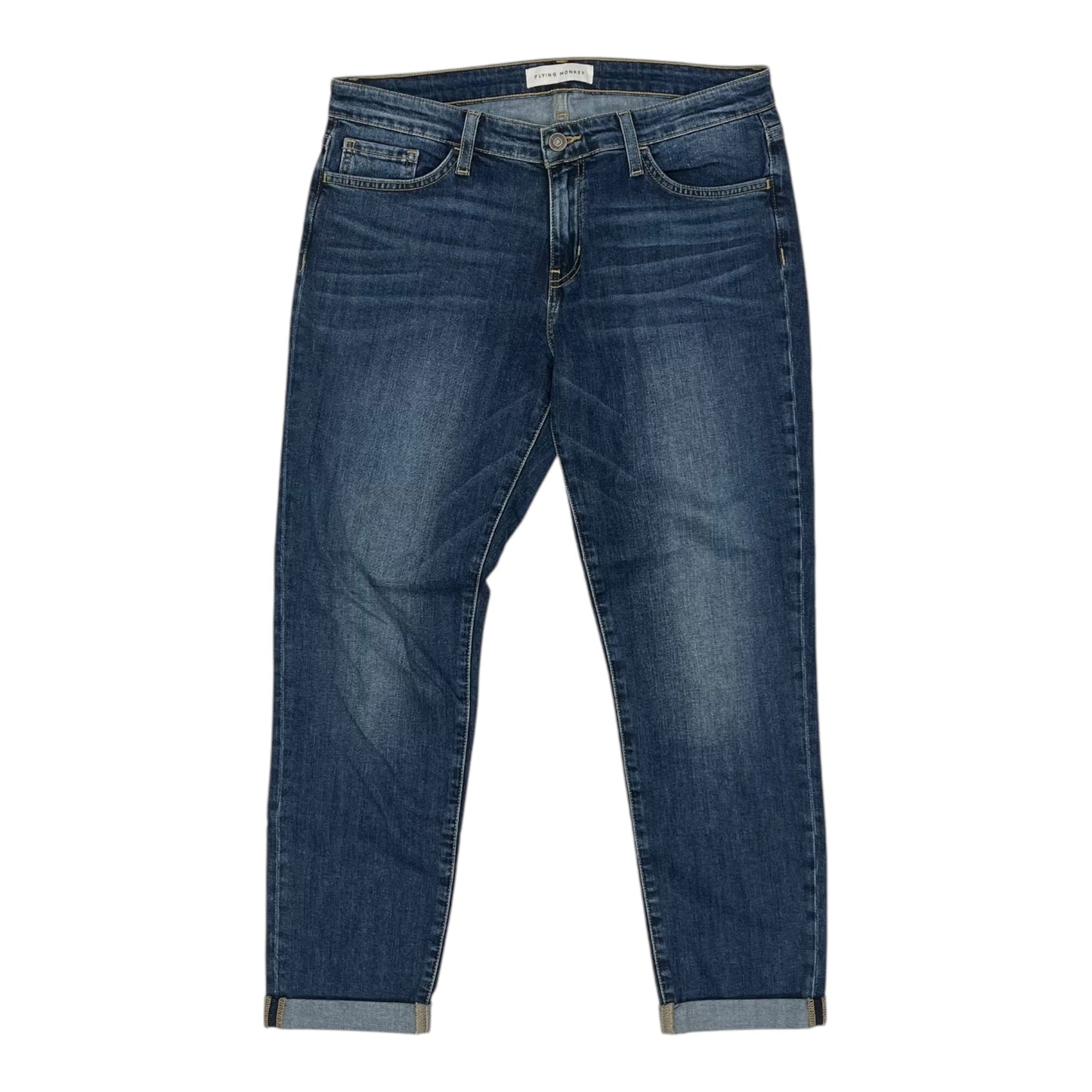 Jeans Cropped By Flying Monkey In Blue Denim, Size:4