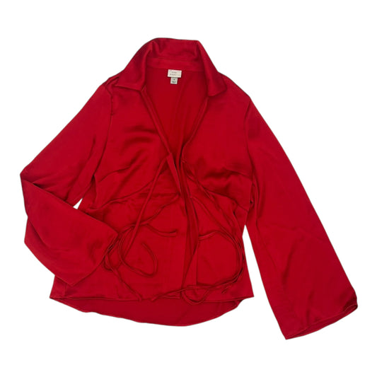 Blouse Ls By A New Day In Red, Size:M