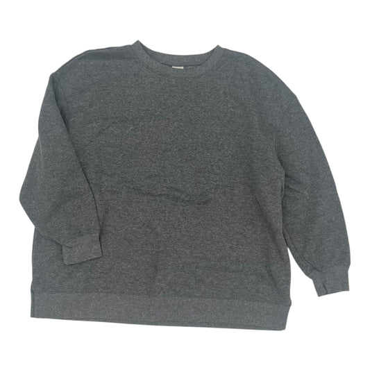 Sweatshirt Crewneck By Terra & Sky In Grey, Size:1X
