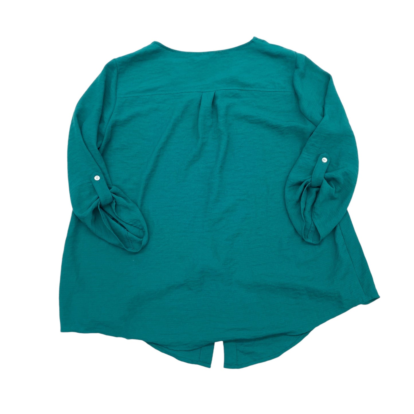 Blouse 3/4 Sleeve By Apt 9 In Green, Size:Xl