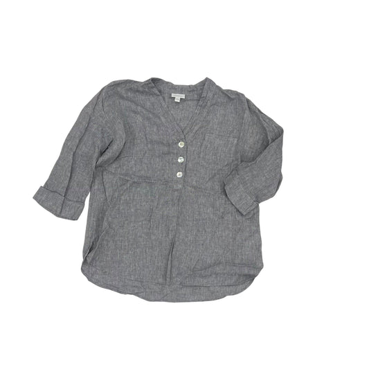 Top 3/4 Sleeve By Pure Jill In Grey, Size:L