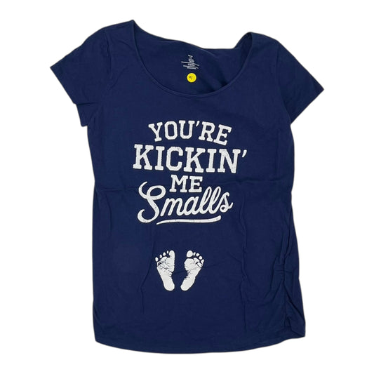 Mat Top Ss By Clothes Mentor In Blue, Size:L