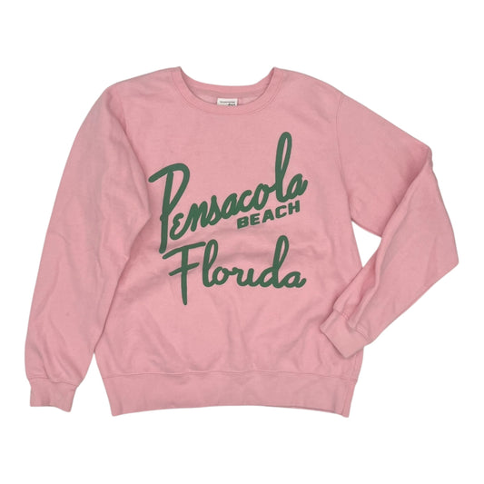 Sweatshirt Crewneck By Clothes Mentor In Pink, Size:M
