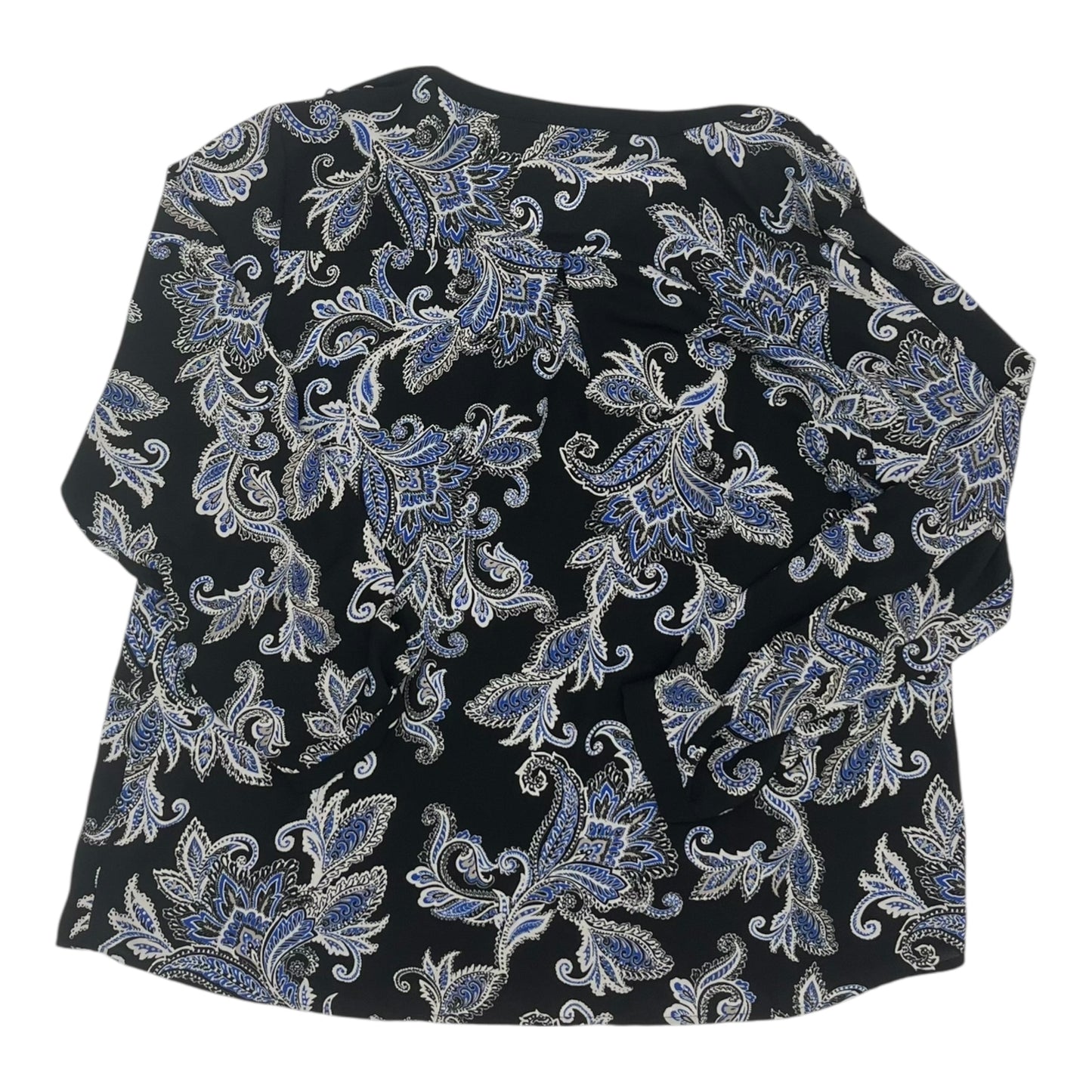 Blouse Ls By Roz And Ali In Black, Size:2X