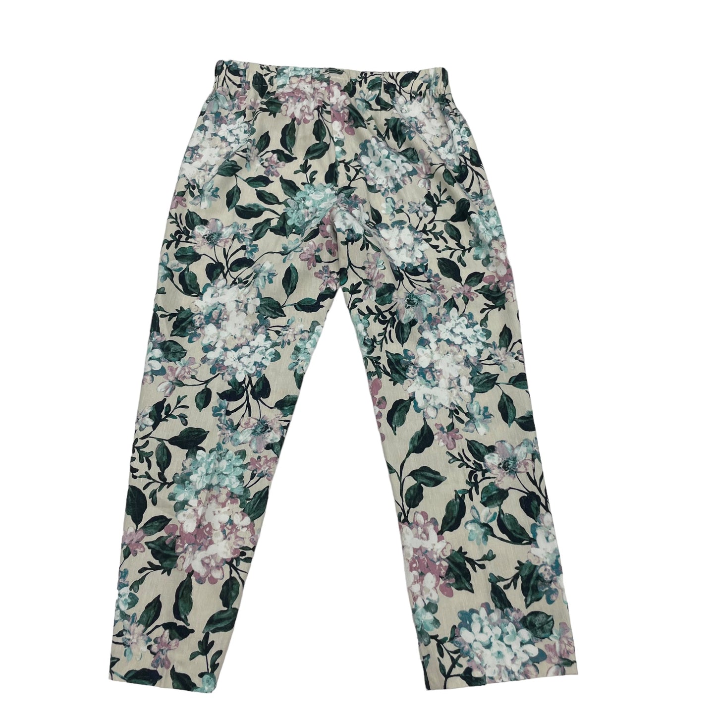 FLORAL PRINT PANTS LINEN by J. JILL Size:XS