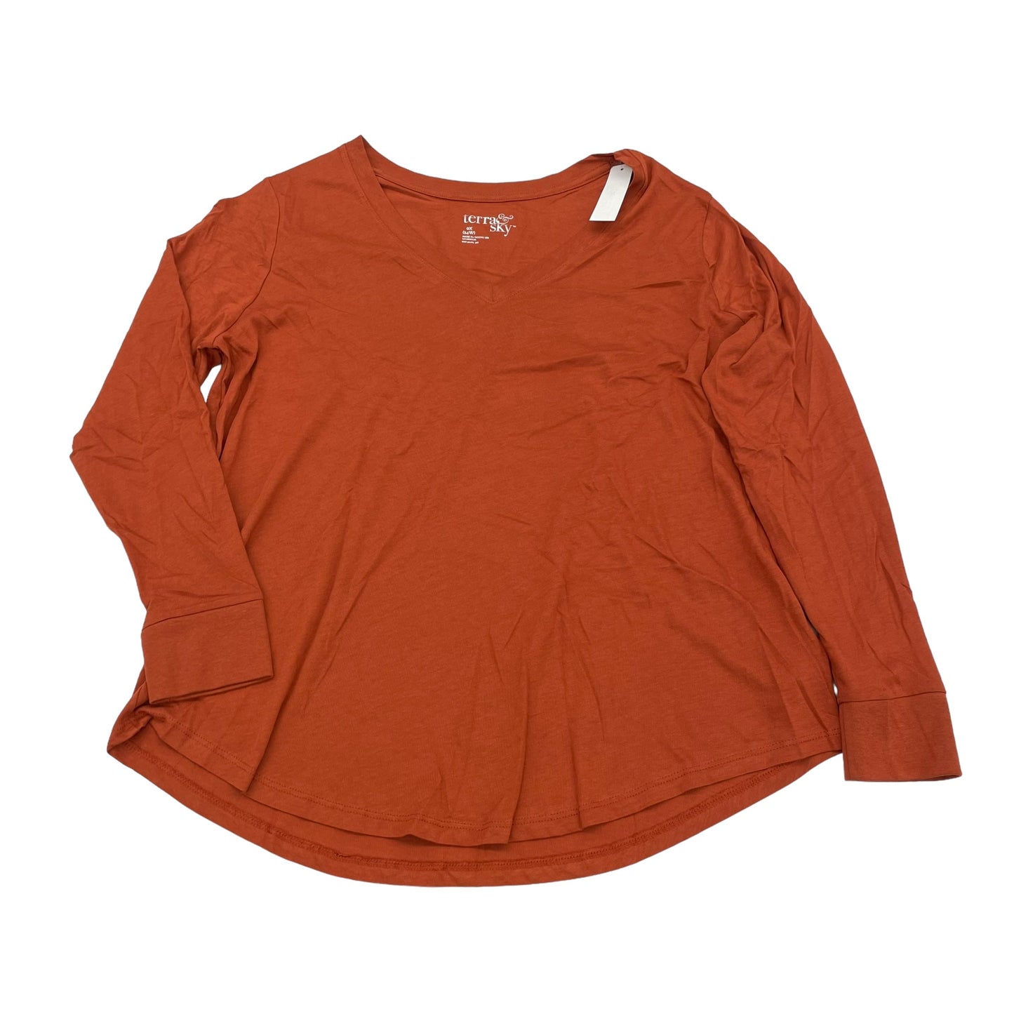 ORANGE TOP LS by TERRA & SKY Size:XL