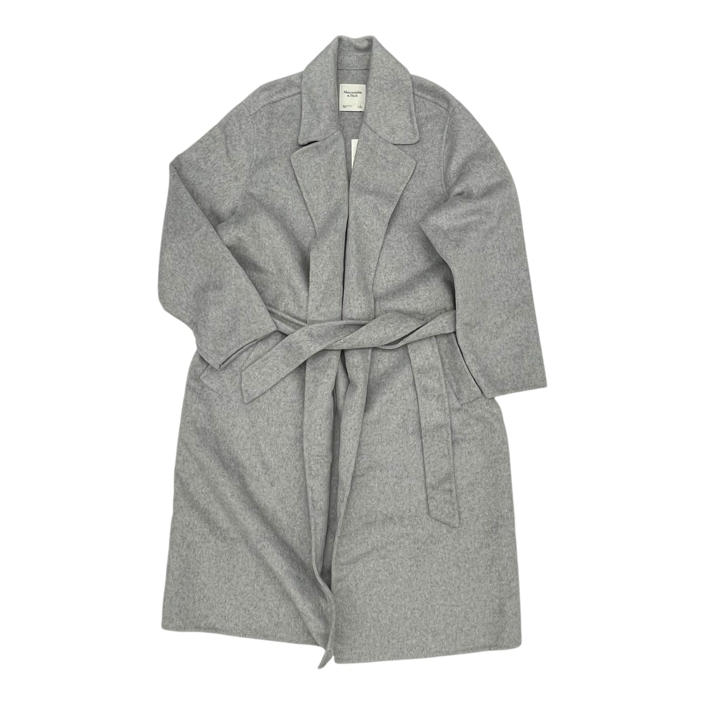 Coat Trench Coat By Abercrombie And Fitch In Grey, Size:L