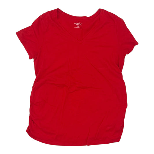 MATERNITY TOP SS by ISABEL MATERNITY in RED, Size:XL