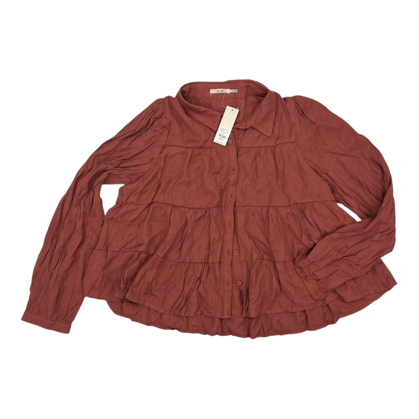 Blouse Ls By Miami In Red, Size:Xl