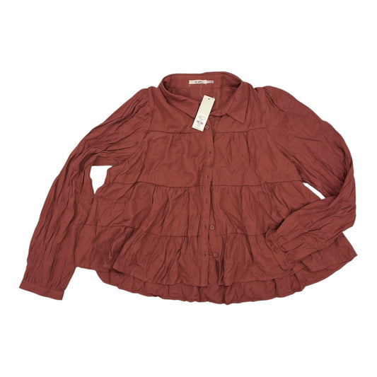 Blouse Ls By Miami In Red, Size:Xl