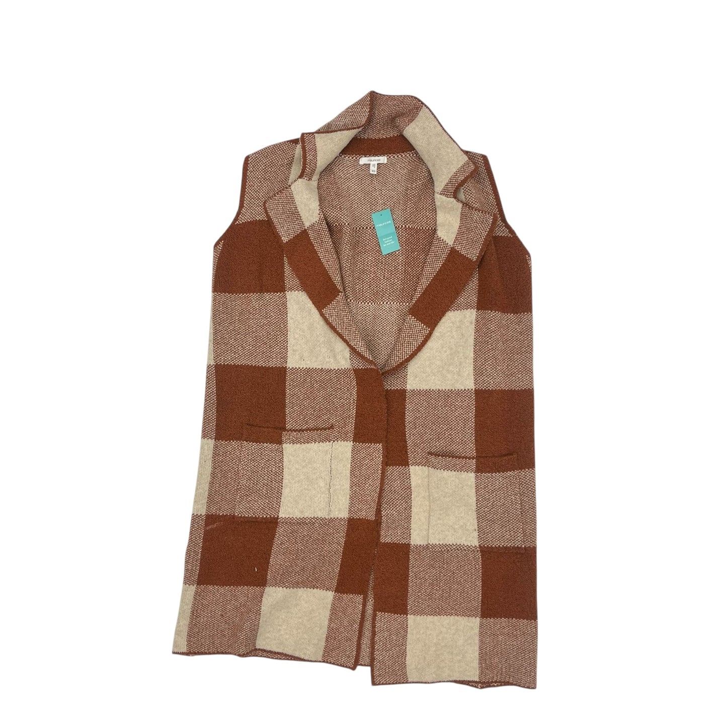 Sweater Cardigan By Maurices In Orange & Tan, Size:Xs