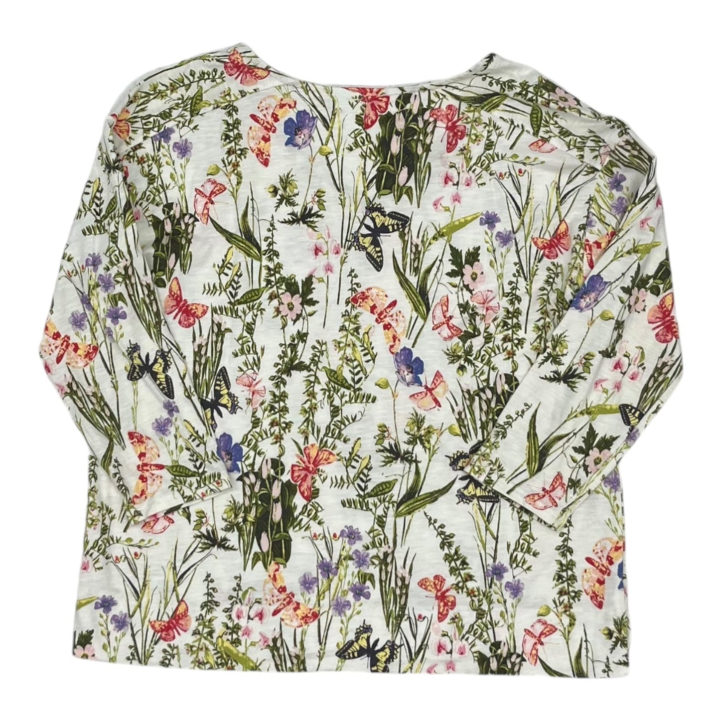 Top 3/4 Sleeve By J. Jill In Floral Print, Size:Petite   S