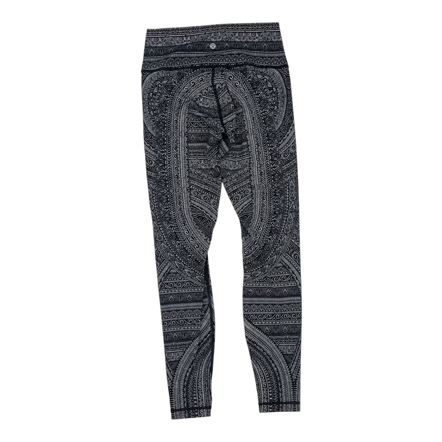 Athletic Leggings By Lululemon In Black & White, Size:8
