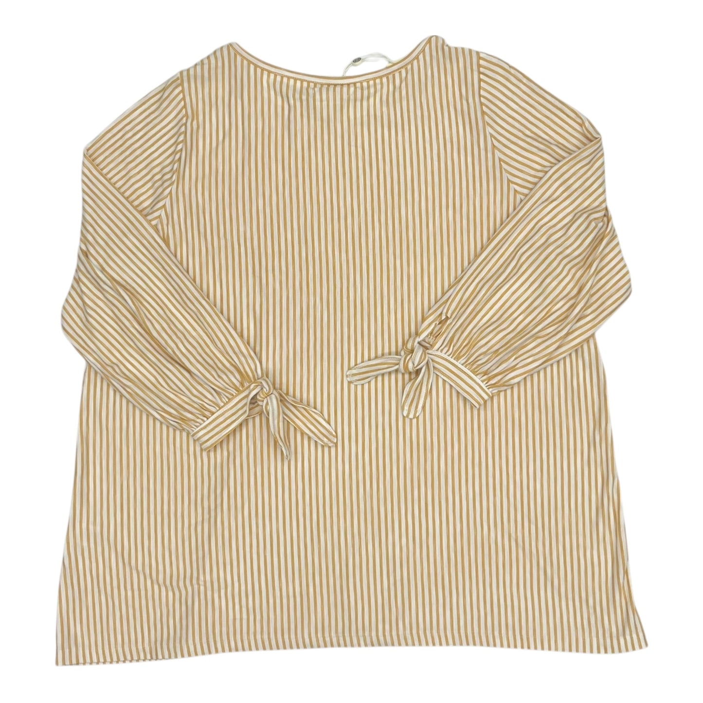 Top Ls By Max Studio In White & Yellow, Size:1X