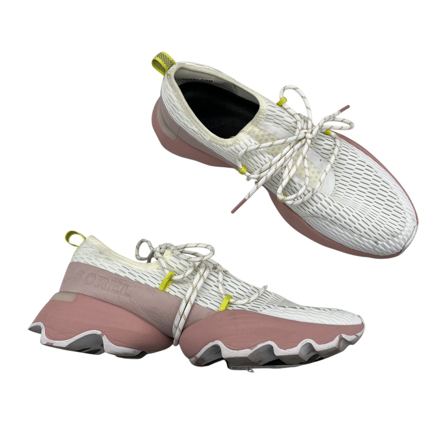 Shoes Sneakers By Sorel In Cream & Pink, Size:8.5