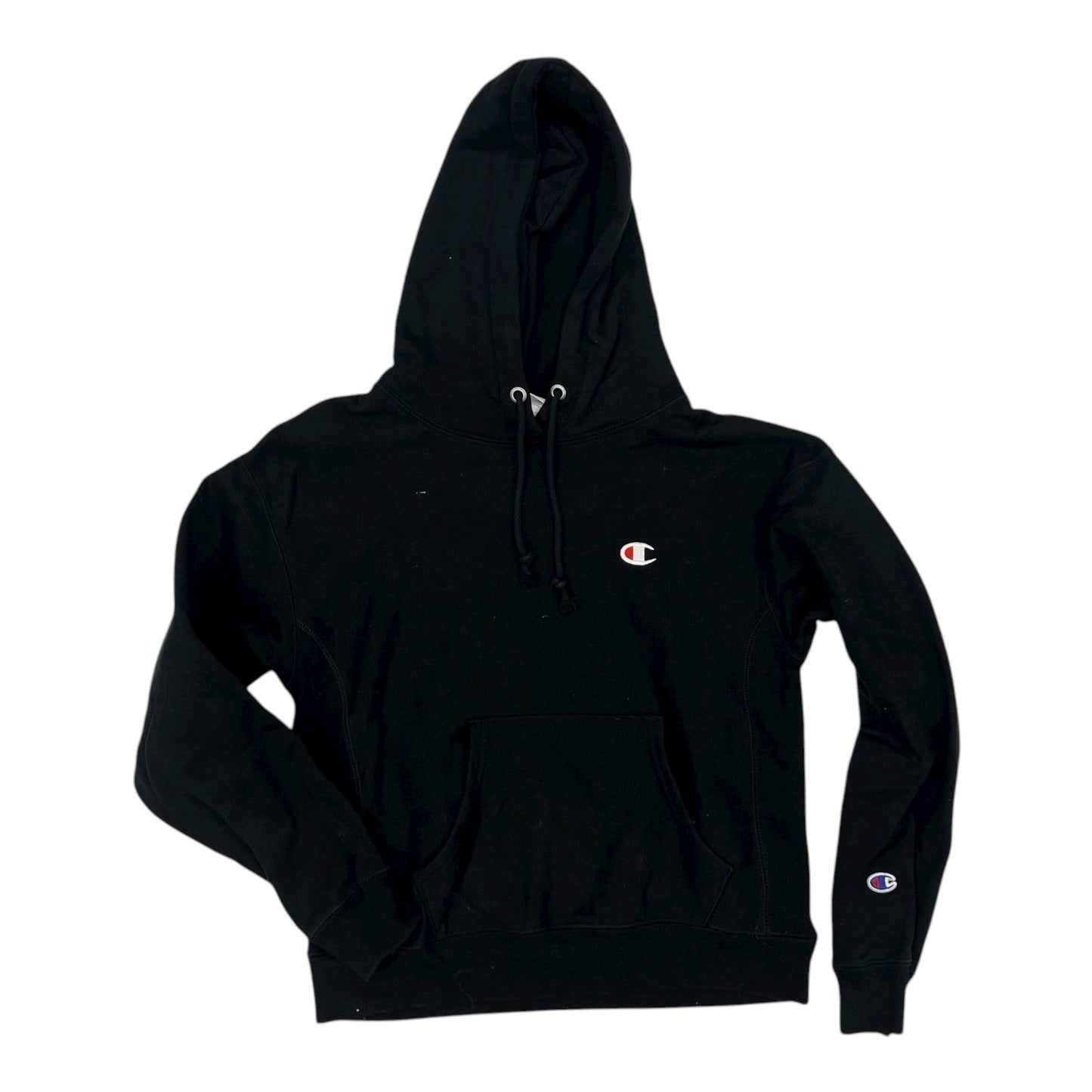 Athletic Sweatshirt Hoodie By Champion In Black, Size:S