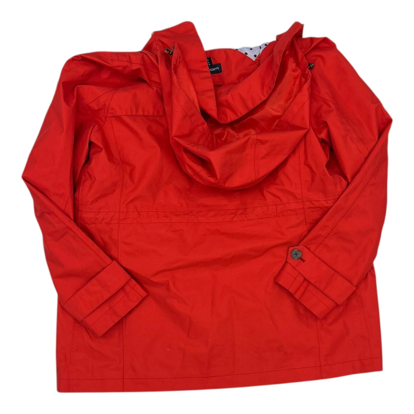 Coat Raincoat By Lands End In Red, Size:L