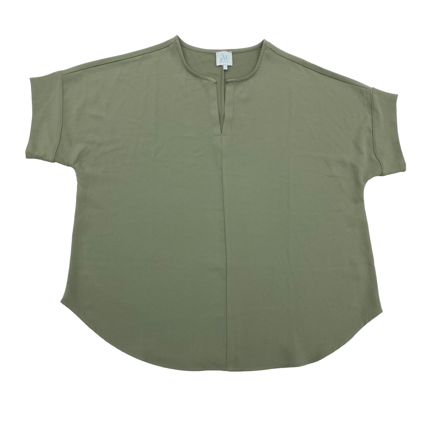 GREEN TOP SS by CLOTHES MENTOR Size:L