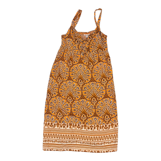 Dress Casual Midi By Knox Rose In Brown & Orange, Size:L