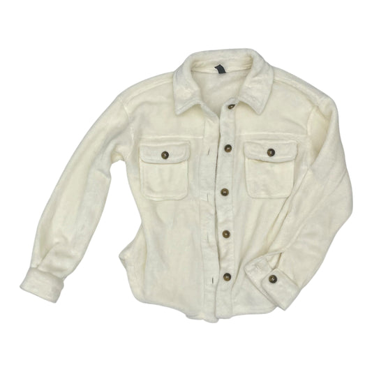 Jacket Fleece By Alya In White, Size:L