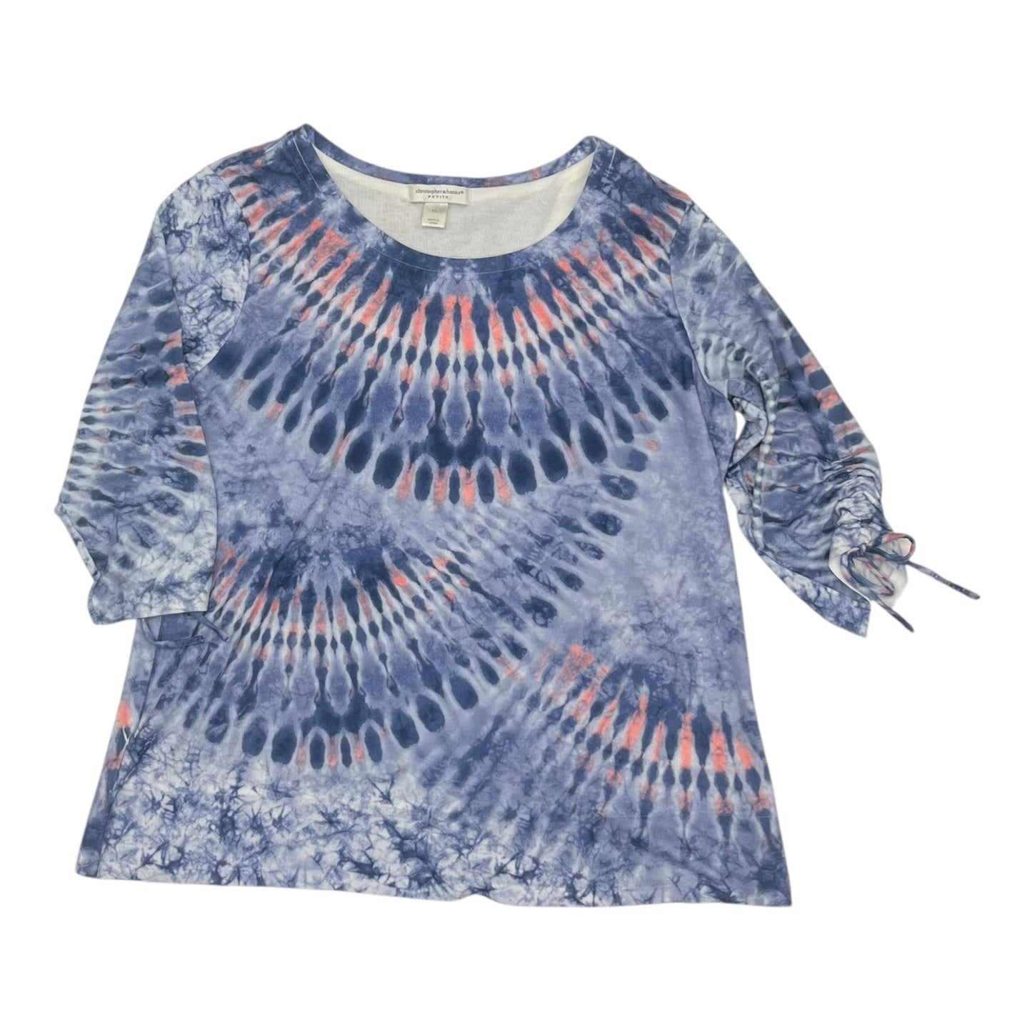 Top 3/4 Sleeve By Christopher And Banks In Blue, Size:Lp