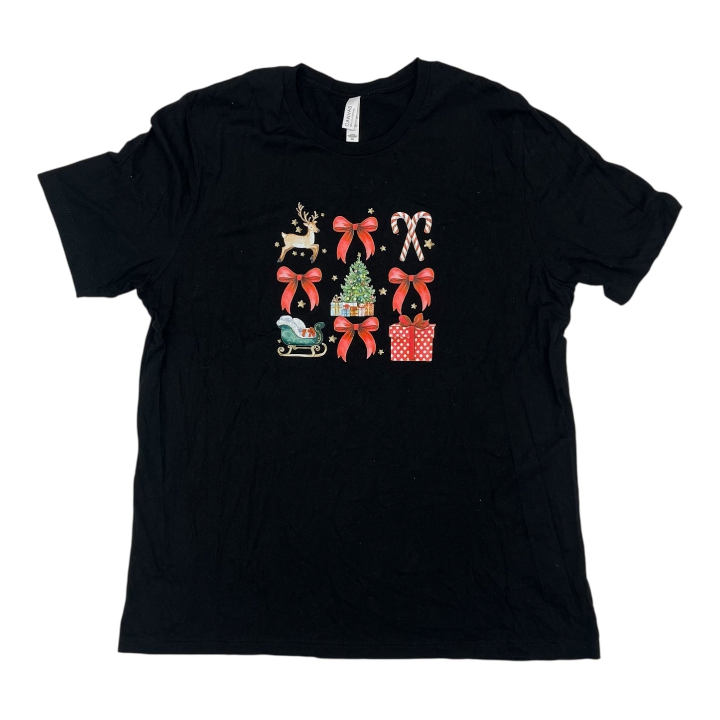 Top Ss Basic By Bella + Canvas In Black, Size:2X